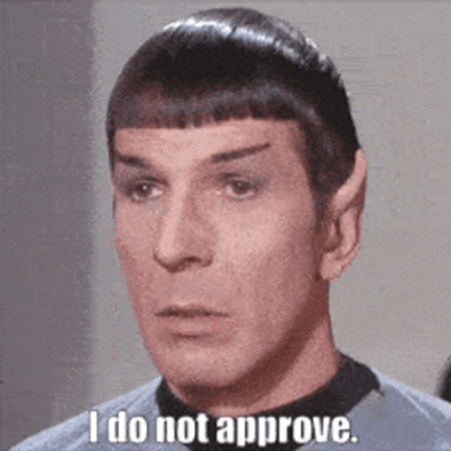 Star Trek Spock Shaking Head GIF