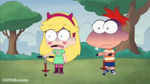 Star Vs The Forces Of Evil Star Holding Pogo Stick GIF