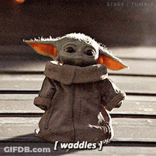Star Wars Baby Yoda Waddle GIF