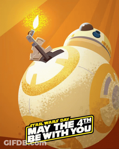 Star Wars BB-8 Greeting Card GIF