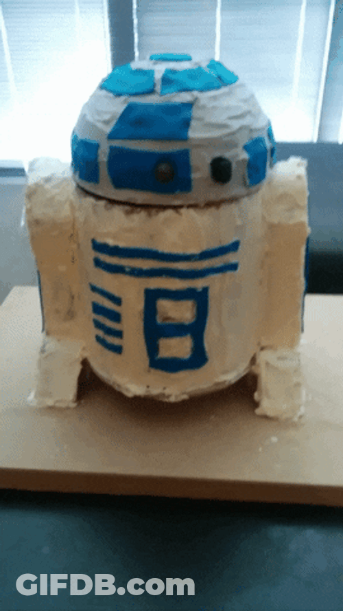 Star Wars Birthday Cake R2D2 GIF