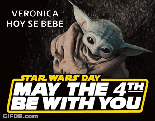 Star Wars Day Poster Baby Yoda GIF
