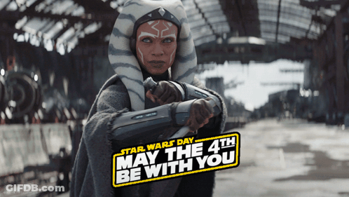Star Wars Day Poster With Ahsoka Tano GIF