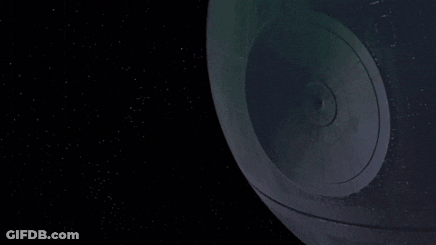 Star Wars Death Star Blasting Earth GIF