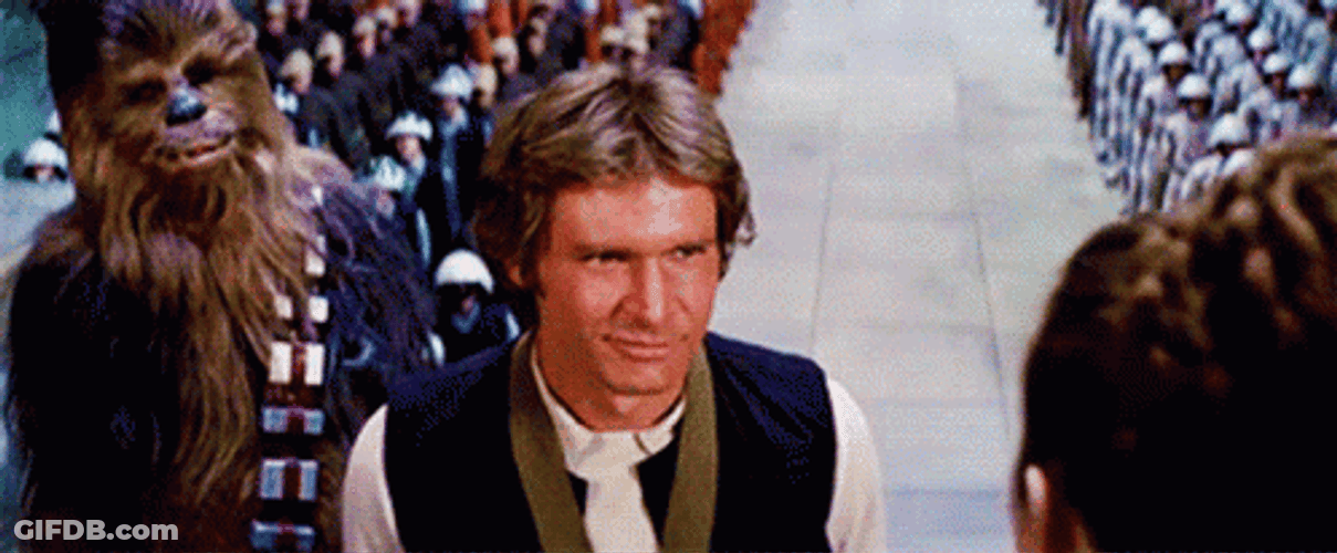 Star Wars Han Solo Seductive Wink GIF