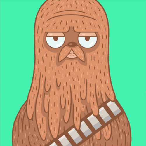 Star Wars Happy Birthday Chewbacca Cartoon GIF