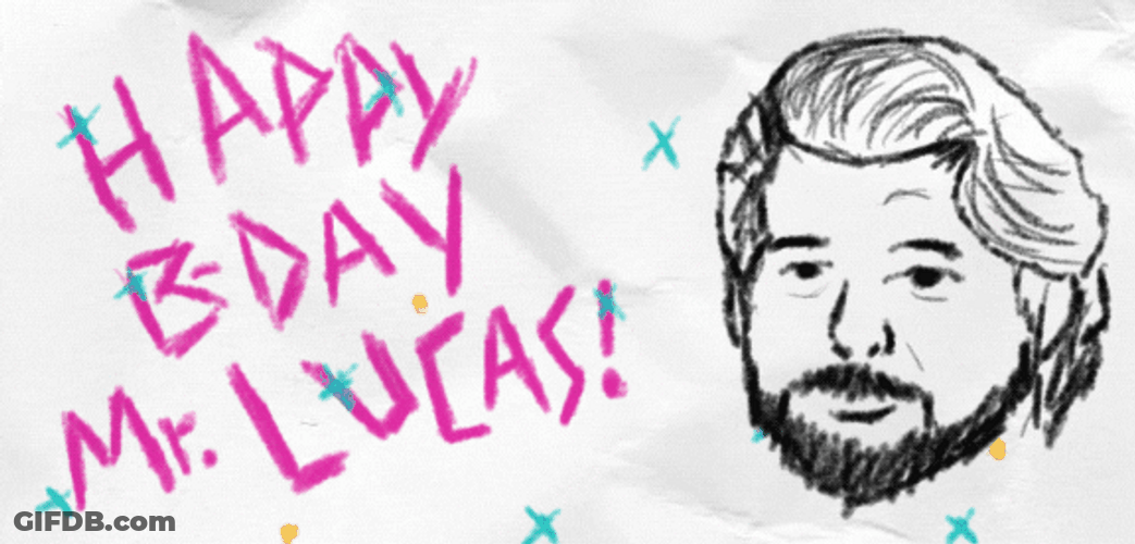 Star Wars Happy Birthday George Lucas GIF