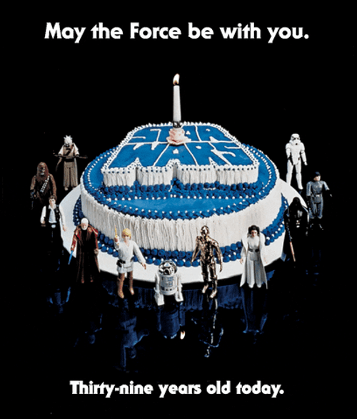 Star Wars Happy Birthday Spacecraft Cake GIF