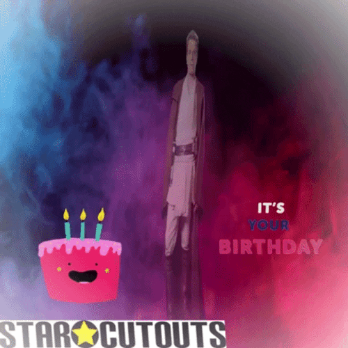 Star Wars Happy Birthday Spinning Obi Wan Kenobi GIF