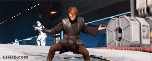 Star Wars Man Kneeling With Hands Outstretched GIF