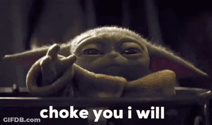 Star Wars Master Yoda Choke You GIF