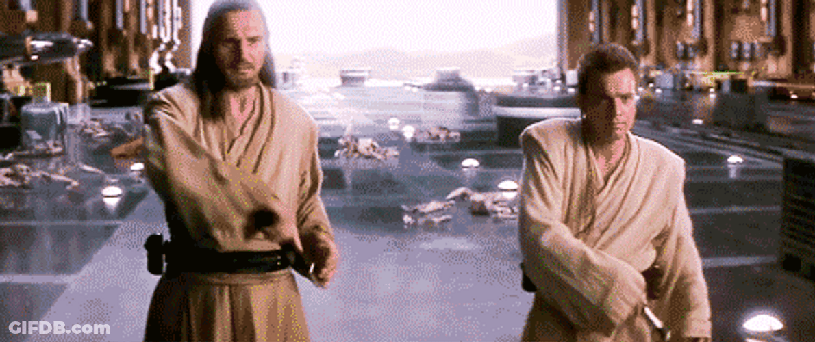 Star Wars Qui-Gon Obi-Wan Kenobi GIF