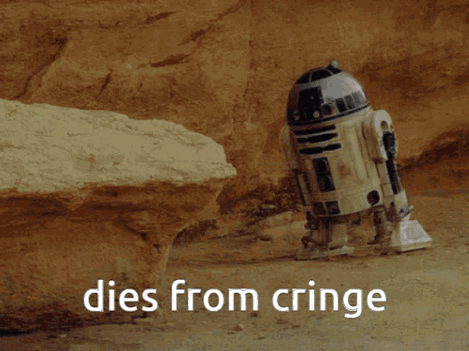 Star Wars R2-D2 Cringe Death GIF