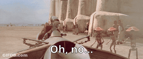 Star Wars Scene Saying Oh No GIF