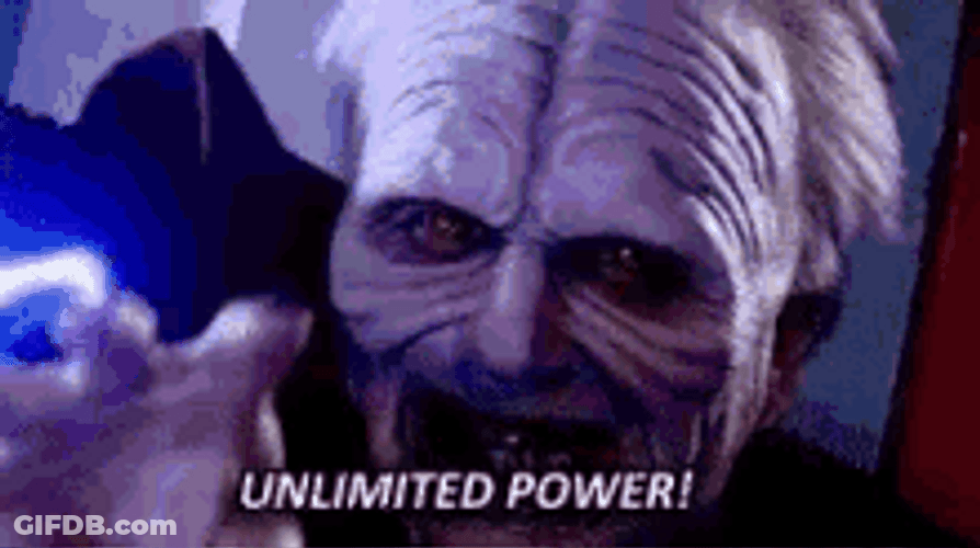 Star Wars Sheev Palpatine Unlimited Power GIF