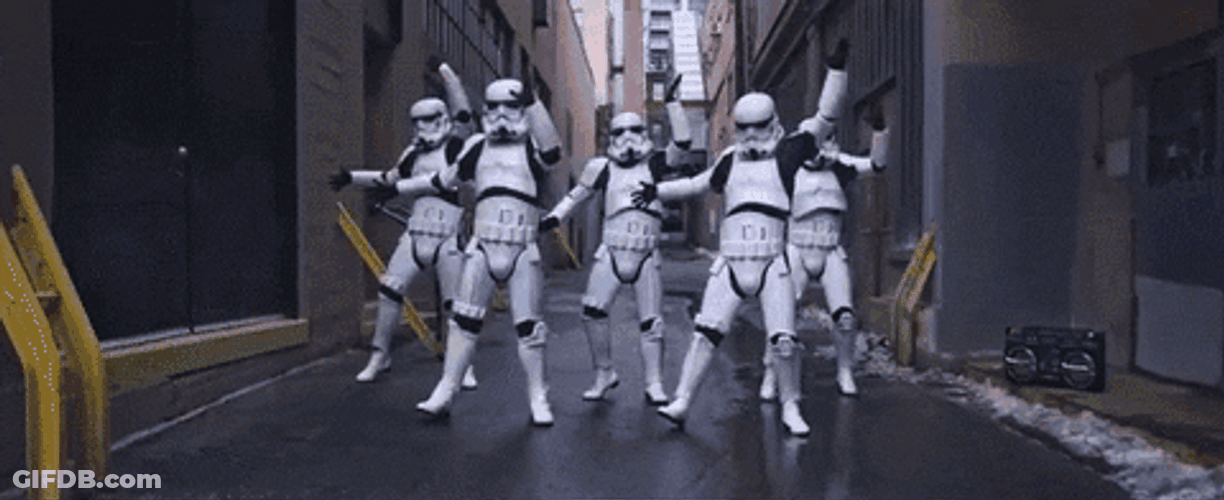 Star Wars Storm Troopers Dance Party GIF