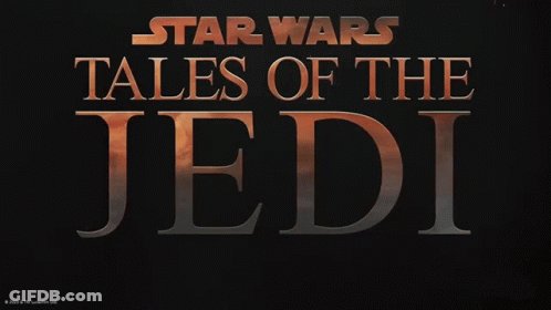 Star Wars Tales Of The Jedi Logo Black Background GIF