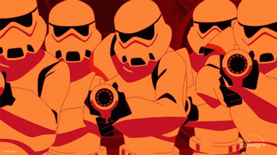 Star Wars Visions Shooting Laser Guns GIF