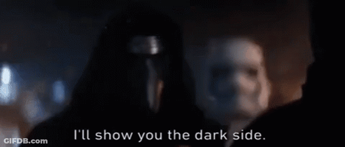 Star Wars Welcome To The Dark Side GIF