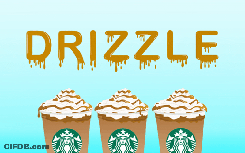 Starbucks Caramel Drizzle Mobile Art GIF