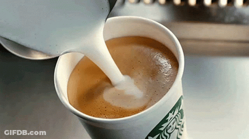 Starbucks Cup Pouring Milk GIF