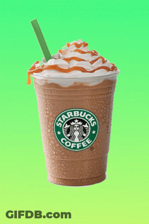 Starbucks Delicious Caramel Frapuccino GIF