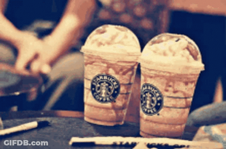 Starbucks Frappes Image Compilation GIF