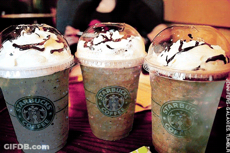 Starbucks Shimmering Disco Lights GIF