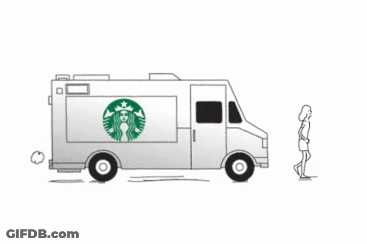 Starbucks Van Chase GIF