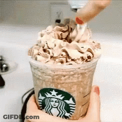 Starbucks Whipped Cream GIF