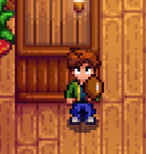 Stardew Valley Character Alex Tossing Coconut GIF