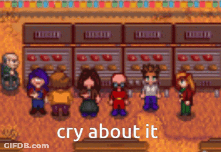 Stardew Valley Characters Cry About It GIF