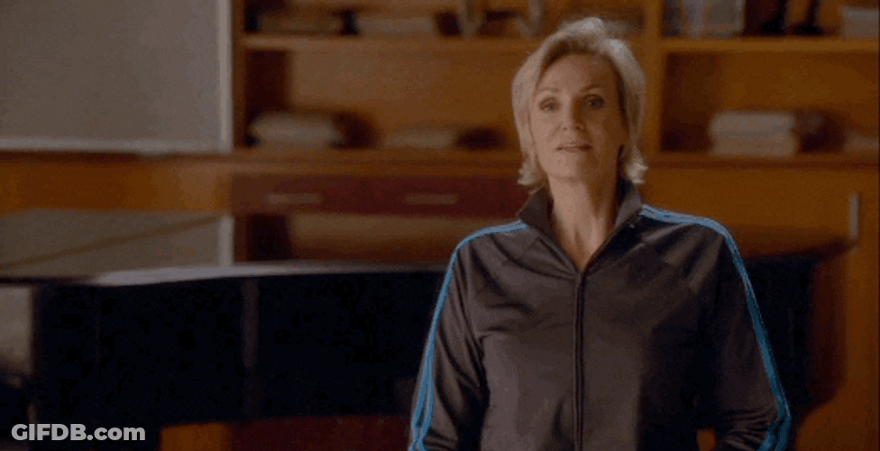 Stare Down Jane Lynch Glee GIF