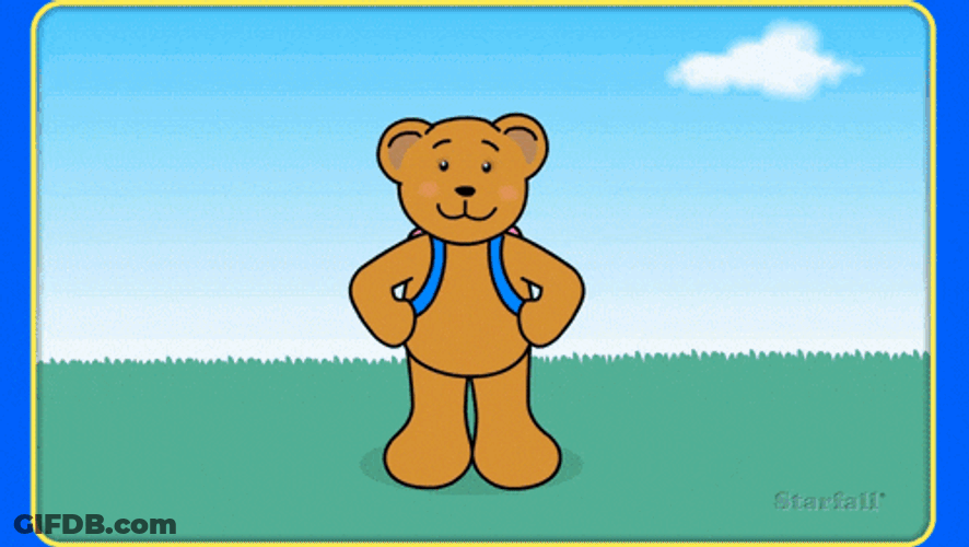 Starfall Teddy Bear GIF