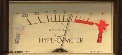 Starfield Hype-O-Meter With Giraffes GIF