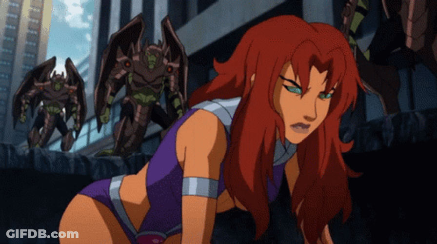 Starfire Dodging Attack GIF
