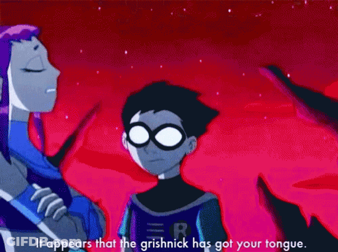 Starfire Ignoring Robin GIF