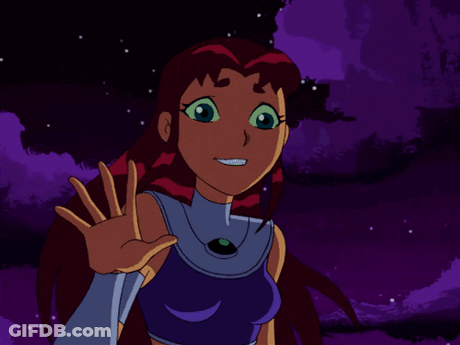 Starfire Just Saying Hi GIF