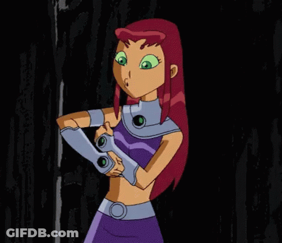 Starfire Playing With Armpit GIF