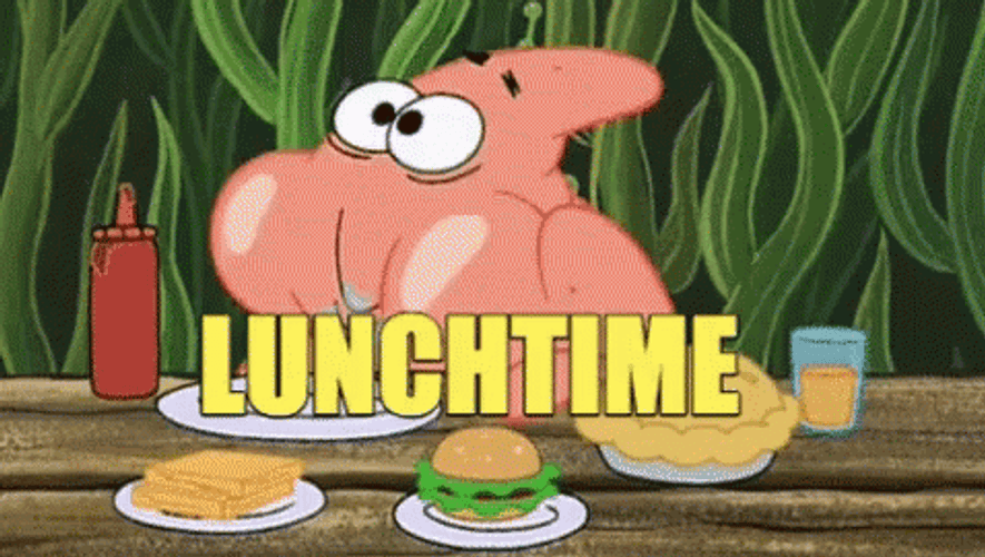 Starfish Patrick Nom Lunch Time GIF