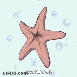Starfish With Word Backdoor GIF