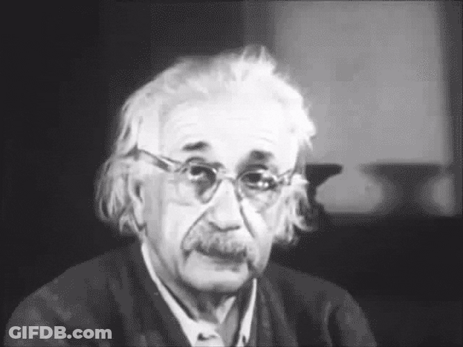 Staring Albert Einstein GIF