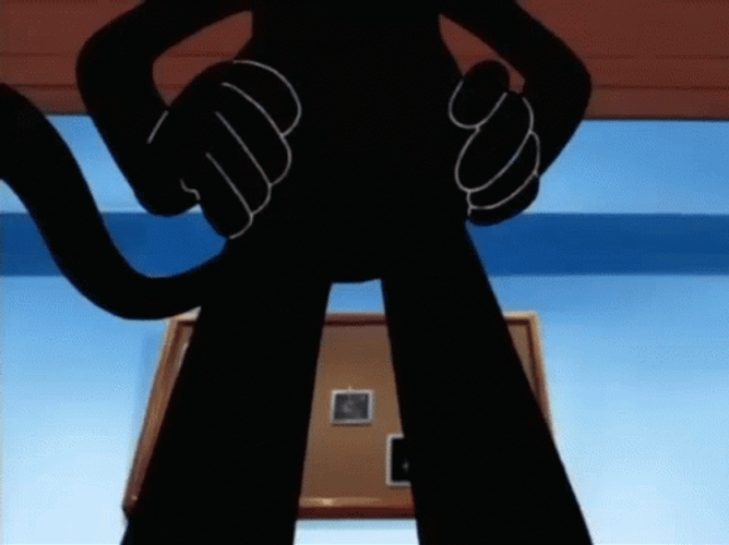 Staring Felix The Cat GIF