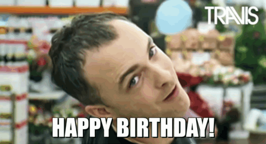 Staring Man Funny Happy Birthday Meme GIF