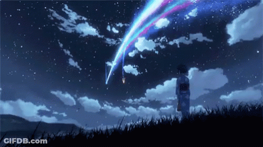 Starry Night Your Name Mitsuha Miyamizu Anime GIF