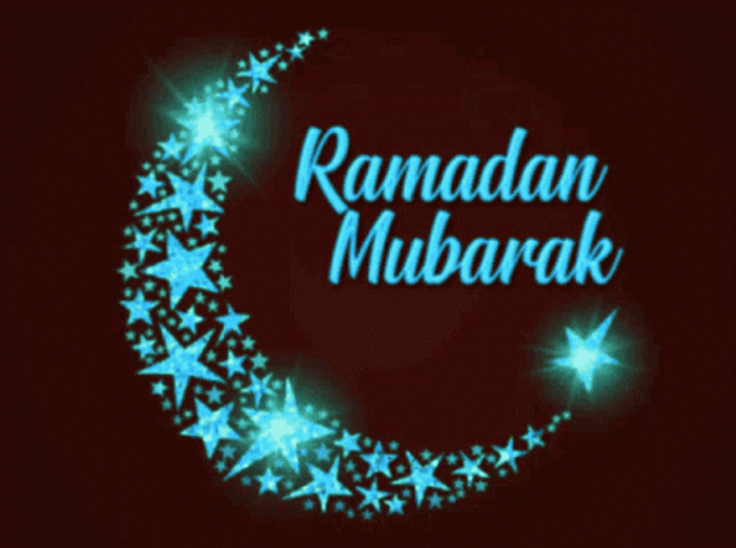 Stars Formed Shining Moon Jumma Mubarak GIF