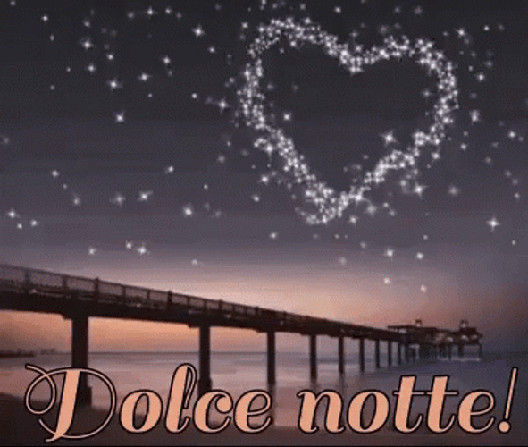 Stars Forming Heart Dolce Notte Buona Notte GIF