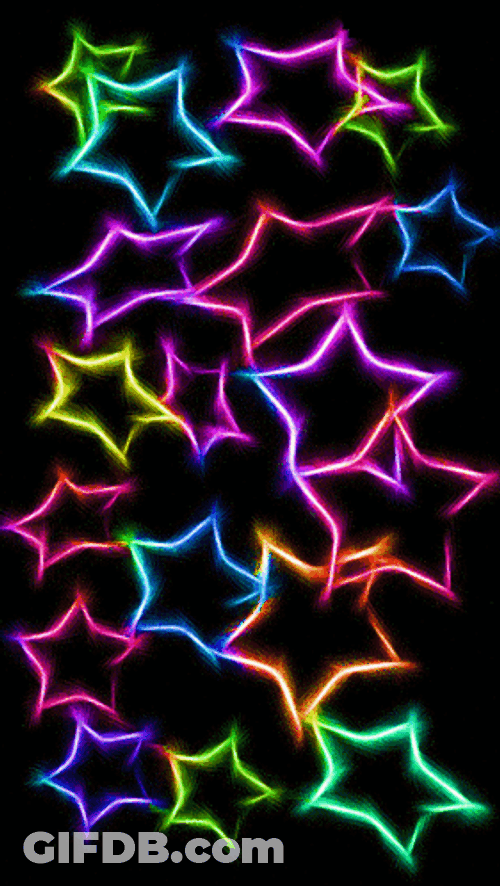 Stars In Flashing Colors GIF