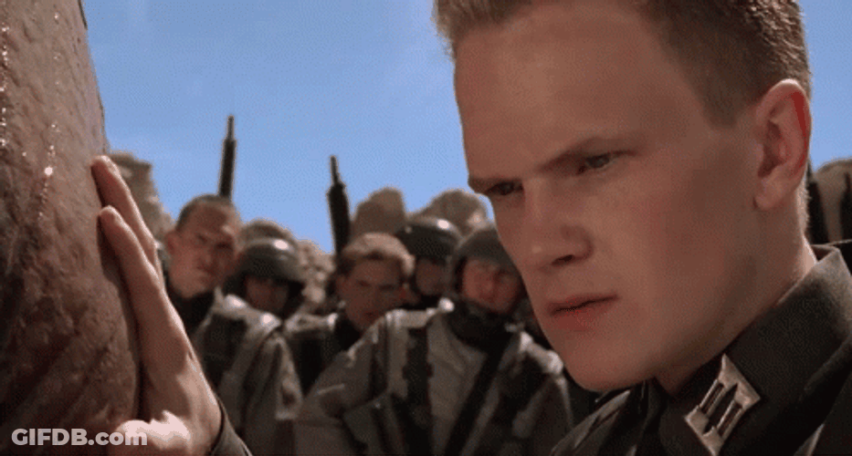 Starship Troopers Neil Patrick Harris It's Afraid GIF