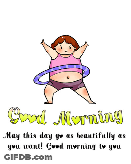 Start Your Morning With Good Exercise Hula Hooping GIF